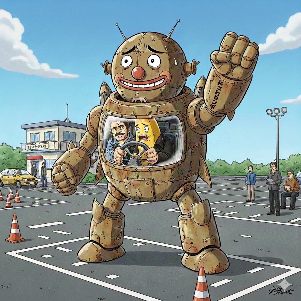 yoakenoare's tweet photo. @charizuma 世界平和のため
ボスボロットの運転技能試験頑張ってください！ https://t.co/exBZb4Eawq