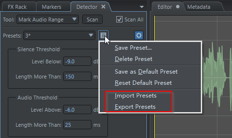 ivosight's tweet photo. Soundop 2.2.2.0 Released

What’s New:

* Added support for auto trim presets.
* Enabled export and import of presets for Finder, Detector, and Frequency Analysis.
* Fixed some bugs.

https://t.co/4EoHDhv6eU https://t.co/47DnVBOqXn