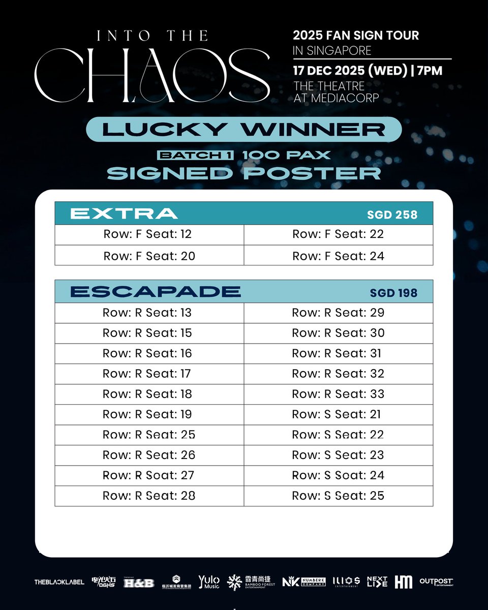 🎉 Congratulations to our lucky Sommunchi!
The first batch of 100 Signed Poster winners is officially revealed! 💗

Kindly refer to our Fan Benefit Guideline for redemption details.

#전소미 #JeonSomi 
#JeonSomiinSG #IntoTheChaos #THEBLACKLABEL #더블랙레이블 
#NextLiveEnt