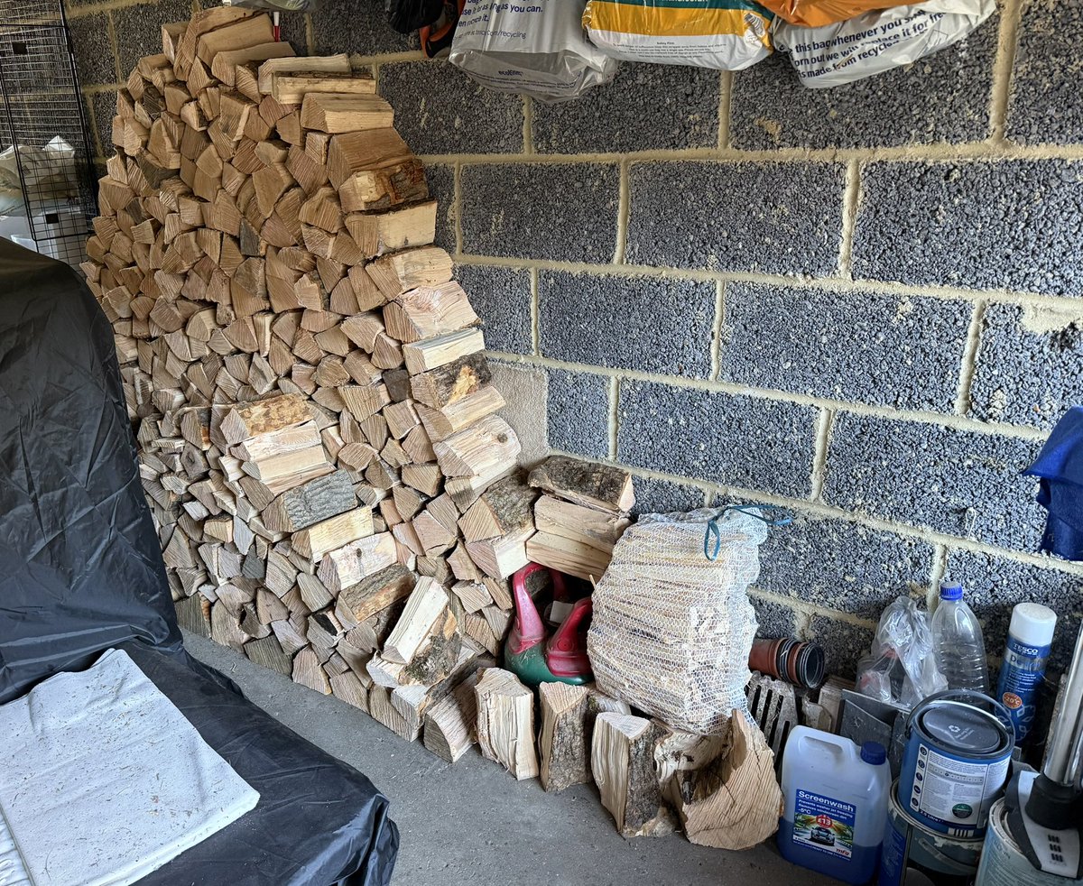 And this was the end of the morning…wood stacking success 😄
