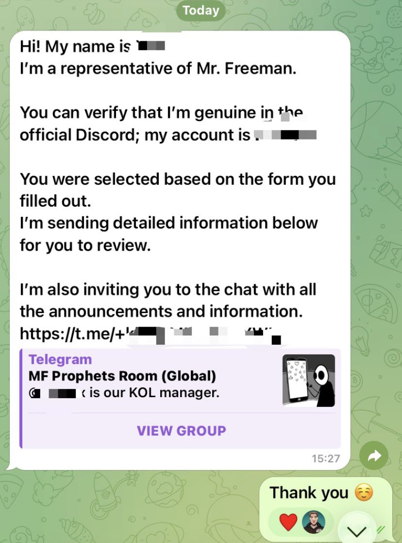 Guess what 🤭
Filling the form actually worked.

I got 20 WL spots for <a href="/MrFreeman0/">Mr. Freeman</a>
Free mint Dec 16

To enter:
• Follow <a href="/MrFreeman0/">Mr. Freeman</a> &amp; <a href="/Wisweb3/">Whisper 🌺</a> 
• Like, RT &amp; comment

⏰ Winners in 48hrs
⚠️ Wallets due 1hr after GA ends