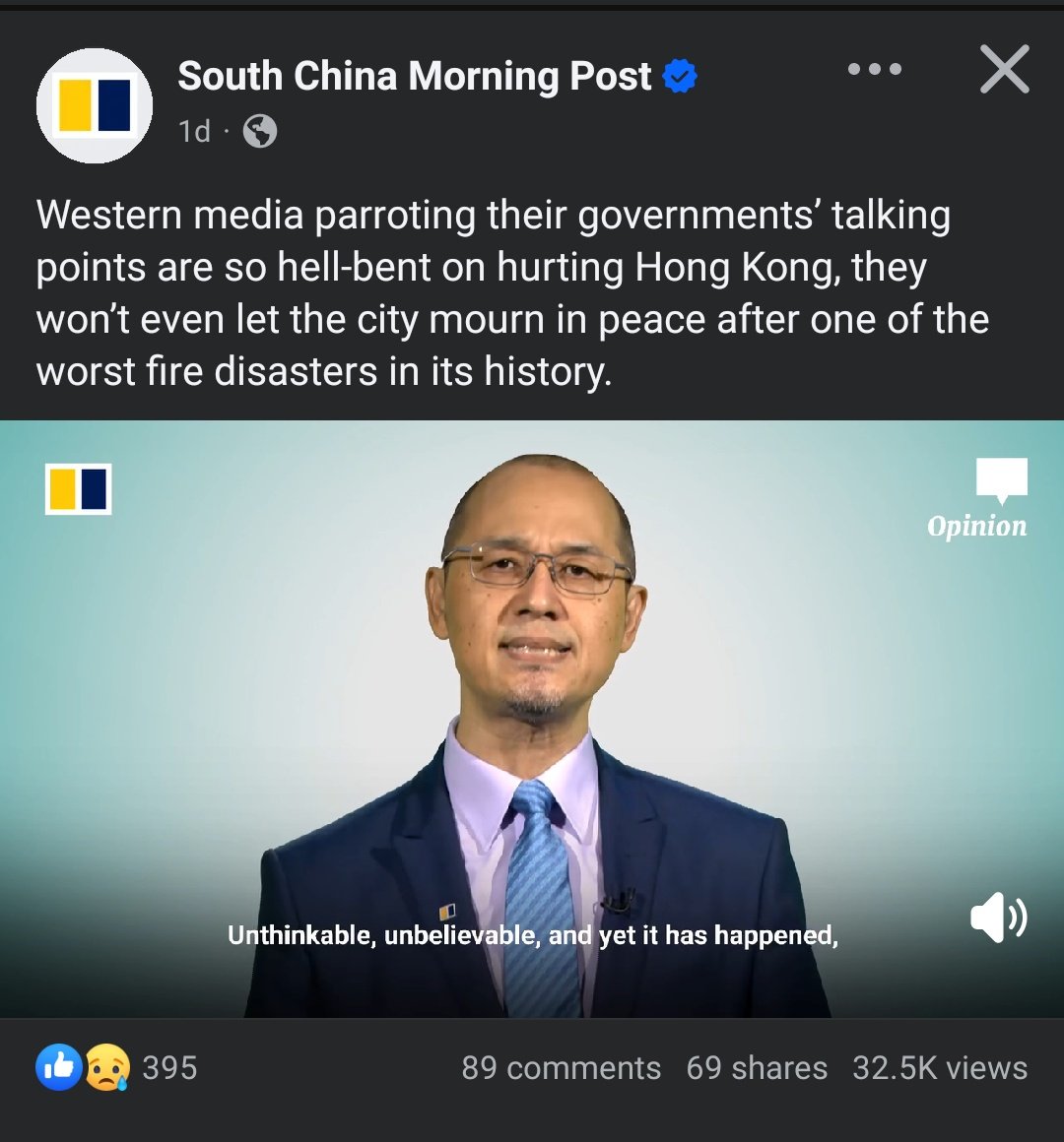 Beijing must be rather upset if they have ordered the SCMP Managing Editor to act indignant at "Western media" reporting about the people getting NSL-ed after the Tai Po fire. How dare the media reporting something that happened. How date the UN comment on it.