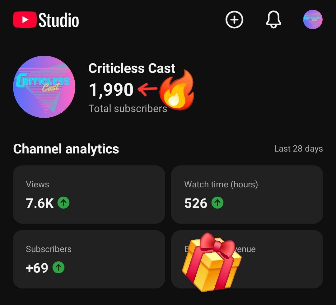 Criticless Cast is only 10 subs away from 2k! Let's see if we can get it up there!
Become one of the Crit Cult if you haven't yet🤘🏼
