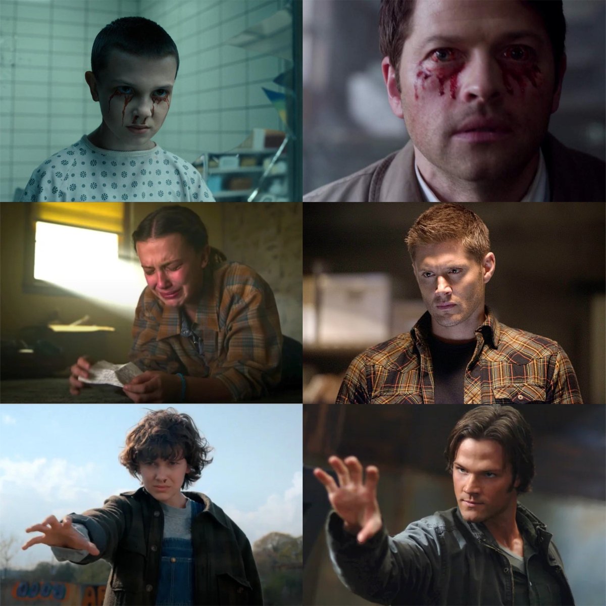 spn_aesthetic's tweet image. Stranger things                         supernatural