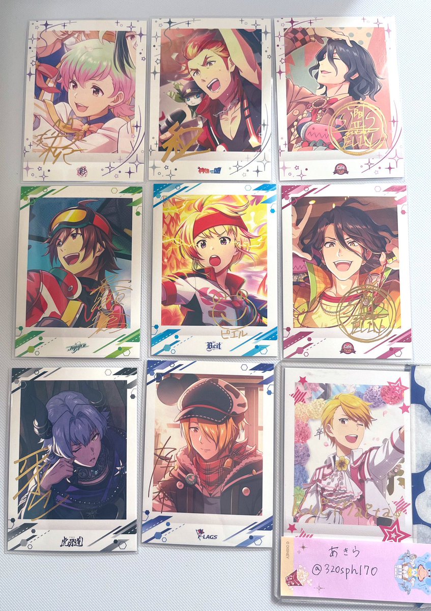 320sph170's tweet photo. 【交換】SideM ぱしゃこれ 箔押し

譲）
9弾：冬馬、龍、キリオ、玄武、漣、かのん
8弾、7弾：画像2枚目参照

求）
9弾 ：道夫、類、次郎 各1

都内手渡し希望です。
検索からもお気軽にお声掛けください。 https://t.co/0w8tRK6bXM
