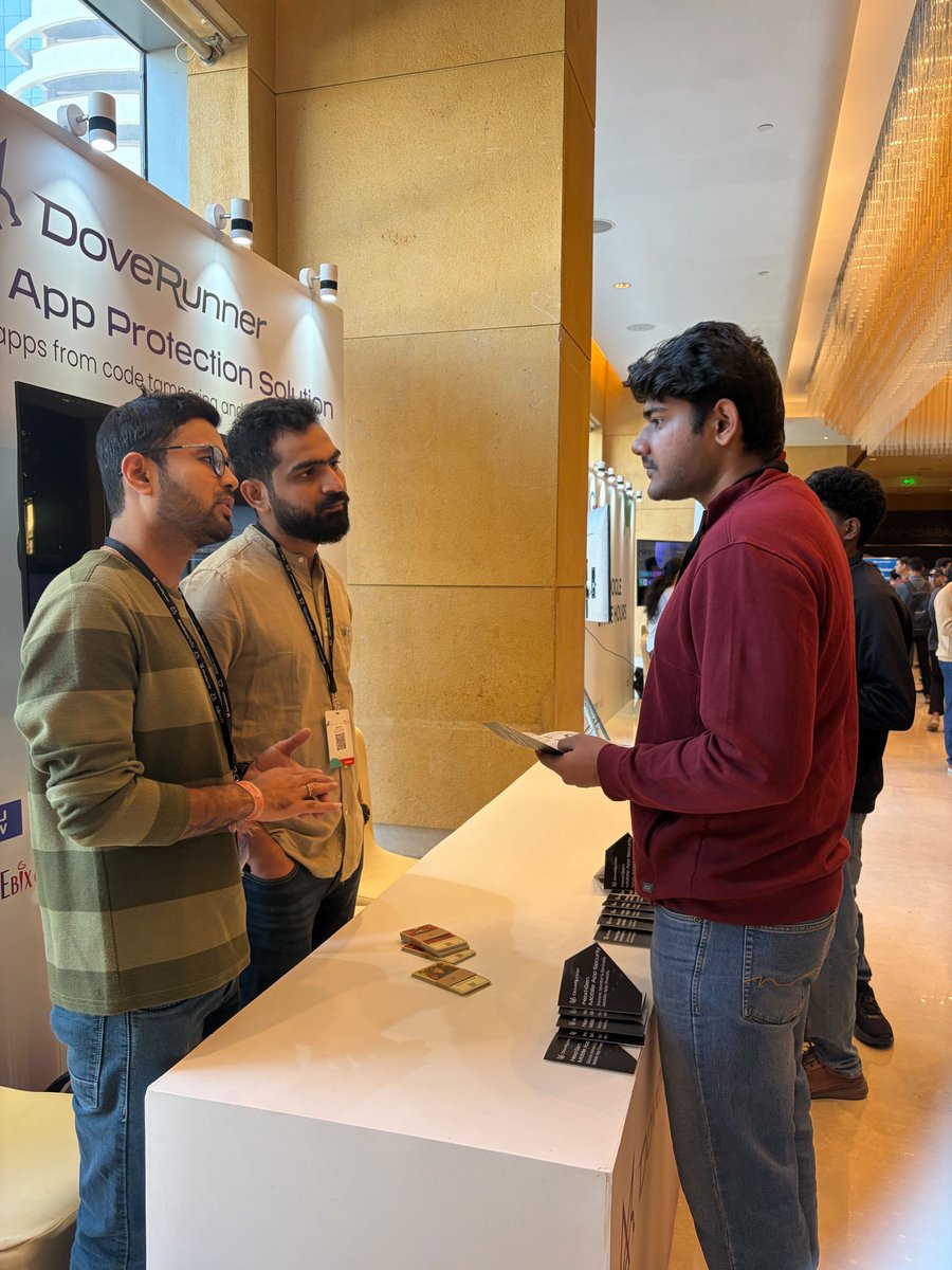doverunner_inc's tweet photo. What an incredible event at droidcon—great conversations, curious developers, and a strong focus on building secure mobile apps.
📍 Catch Team DoveRunner at Booth 2, Conrad Bengaluru!
#DroidconIndia #FlutterCon #MobileAppSecurity #LightningTalk #AppSec #DoveRunner #dcin25 https://t.co/6z1XfSIz2o