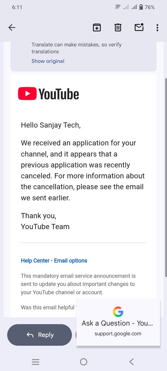 SanjayTech_yt's tweet photo. @TeamYouTube Please manually review and restore my channel "Sanjay Tech".  
I never intentionally broke any rules.  
Channel link: https://t.co/YK2J1u7r8U #YouTubeAppeal https://t.co/pHFCCicWS4