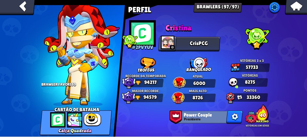 powercouple_yt's tweet image. O perfil de vocês cadê?? Mostra aí pra gente!!
#BrawlStars