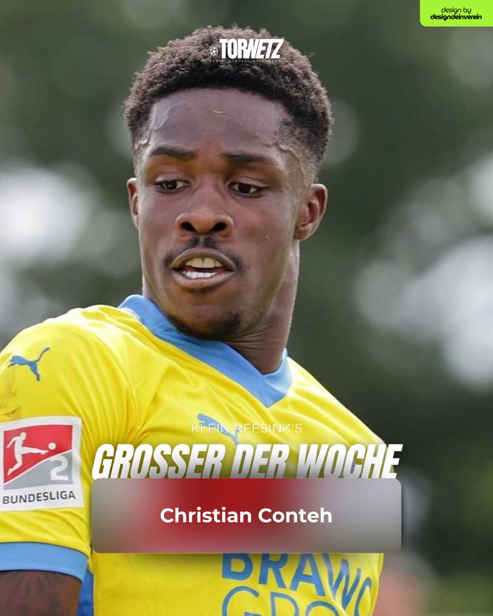 TorNetz98's tweet image. Klein Reesink´s Grosser der Woche ist: Christian Conteh (@ccontehjr ) , Linksaußen von @eintrachtbraunschweig1895. 2 Tore beim Sieg gegen seinen Ex-Klub @sgdynamodresden  und damit absoluter Matchwinner.

Herzlichen Glückwunsch zu dieser Auszeichnung seitens des #tornetz-Teams