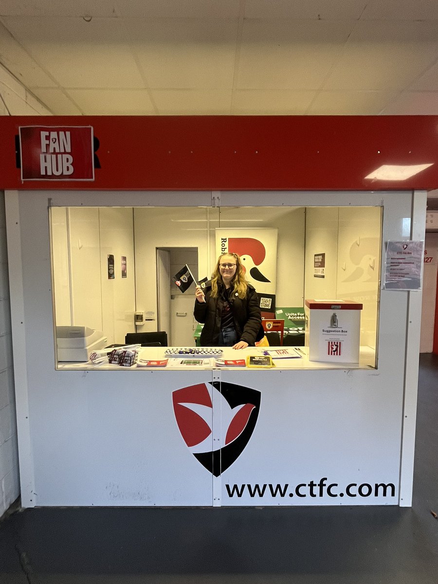 Come and see us at the fan hub in the Colin farmer stand to pick up a free flag and find out more about the organisation!

We’ll be walking around the ground shortly as well ❤️