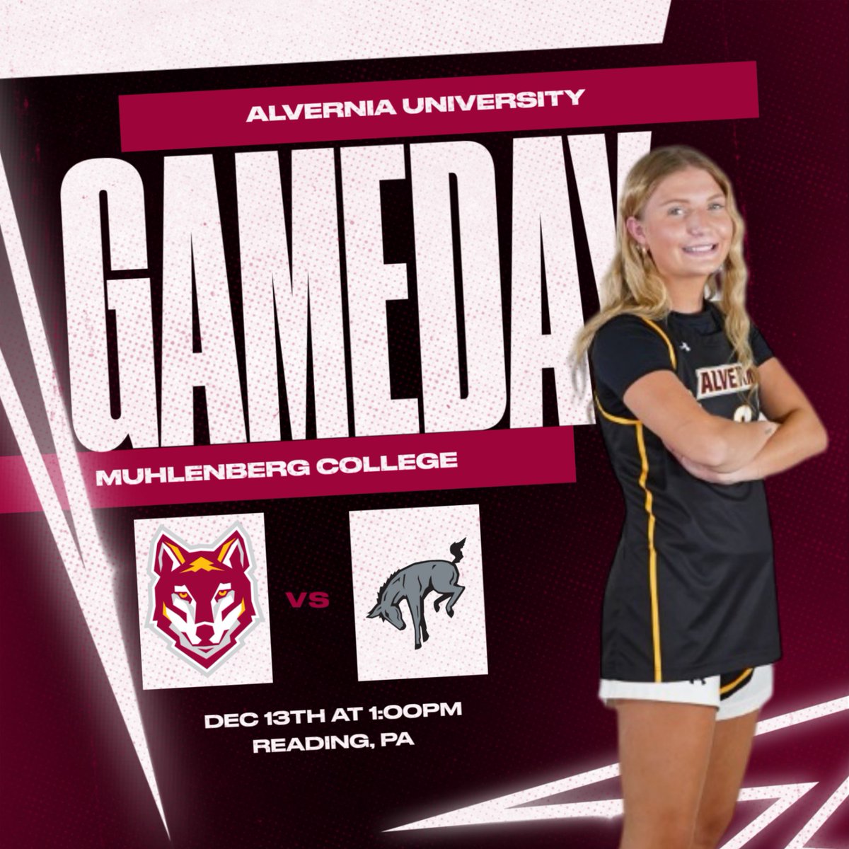 AlverniaWbb's tweet photo. GAME DAY!!! The Golden Wolves will take on the Mules of Muhlenberg College. Tip-Off is at 1:00 PM #earsup #goldenwolves #auwbb https://t.co/vR4rc8eFLj