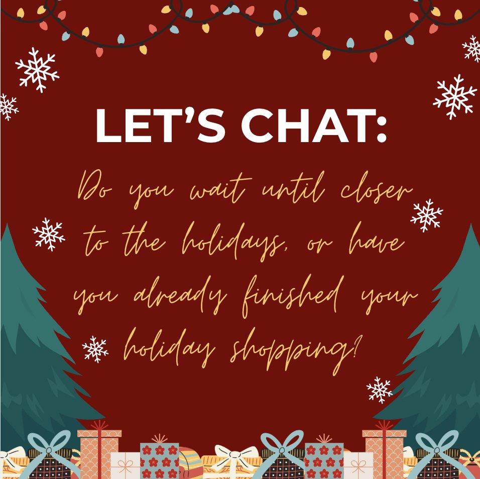 ConfideResearch's tweet image. Checking in: How are we doing on our Holiday Shopping?🛍️