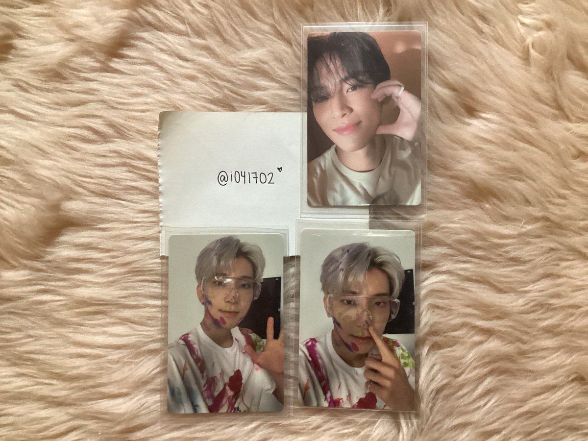 wts lfb ph

face the sun mingyu wonwoo pc set

—  450 php
—  onhand and ready to ship
—  all in good condition
—  selling as set only
—  mod: sdd/jnt
—  mop: gcash

t. svt wonwoo mingyu face the sun fts pc set ph