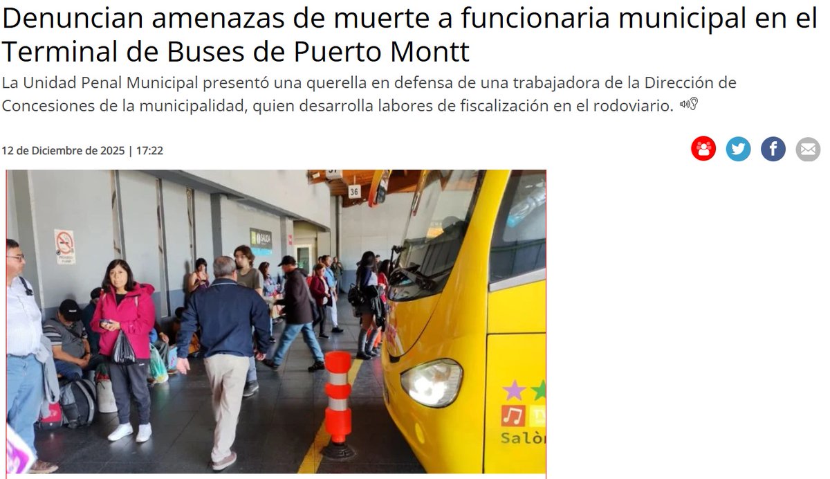 Tal como lo hicimos con el comercio ambulante en el centro de #PuertoMontt, vamos a sacar a los vendedores informales y a los voceadores del Terminal de Buses, y pondremos foco en los conductores que se asocian con ellos. No vamos a permitir que nuestros funcionarios sean