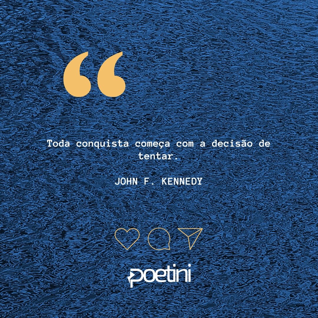 luanpgraeff's tweet photo. #𝗦𝗜𝗠pli𝙁𝙄𝙌𝙐𝙀 Toda conquista começa com a decisão de tentar.

JOHN F. KENNEDY

#VamosJuntos https://t.co/UtzRQS8hCC