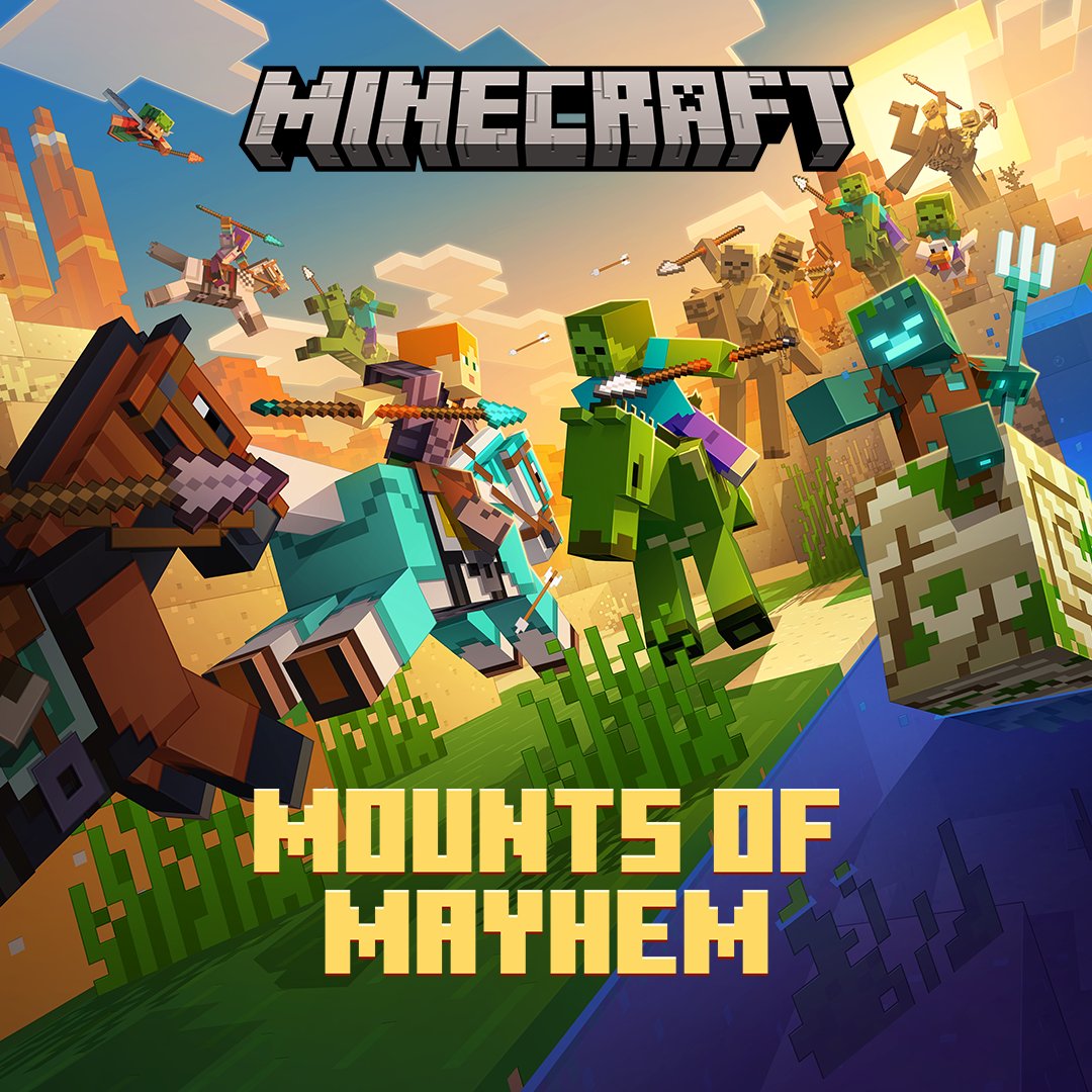 Mounts of Mayhem charges into Minecraft! Choose your steed, master the spear, and outsmart foes to become a true champion.

Available now on #NintendoSwitch: ntdo.com/6010A9tqK
