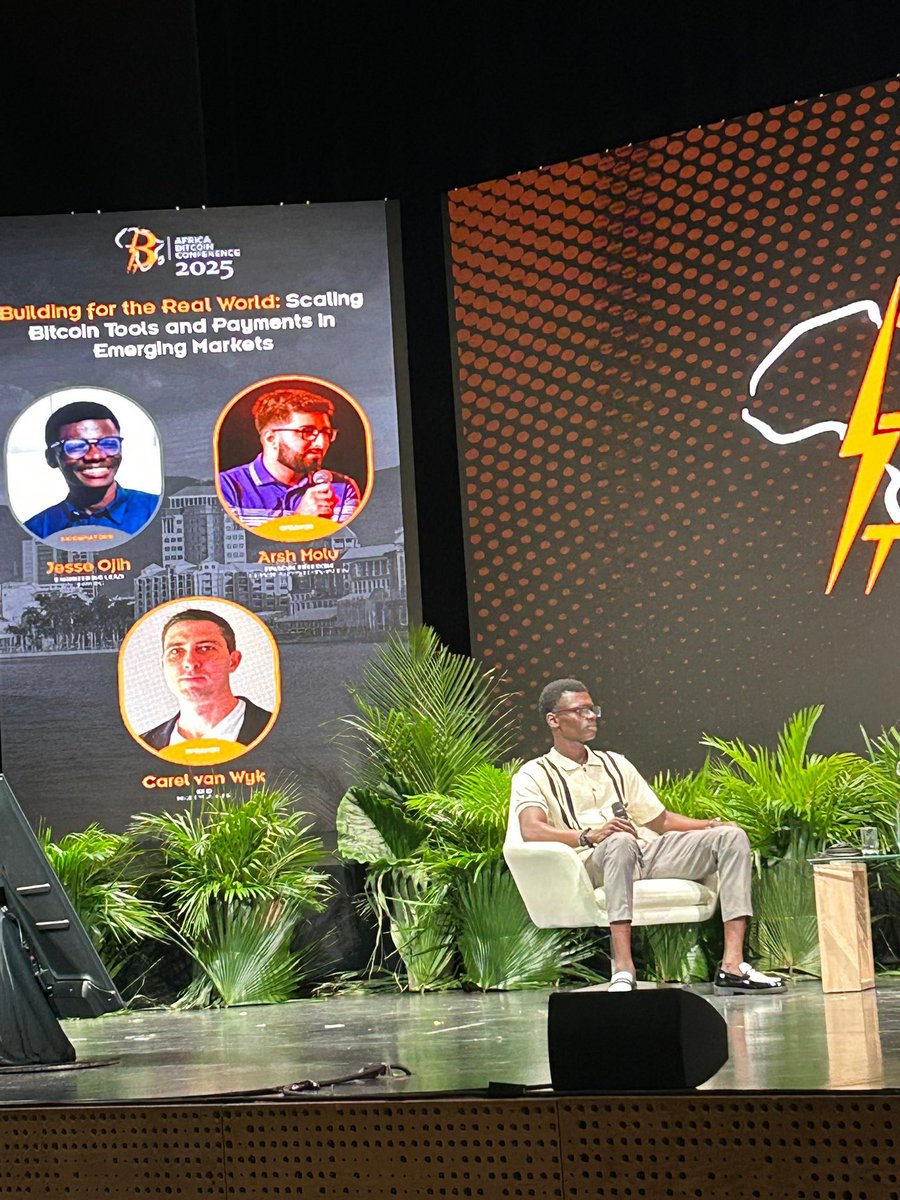 jesseInvent's tweet photo. Spoke about scaling Bitcoin payments at the Africa Bitcoin Conference 2025, at Mauritius 🚀 https://t.co/r6CNY6vtaL
