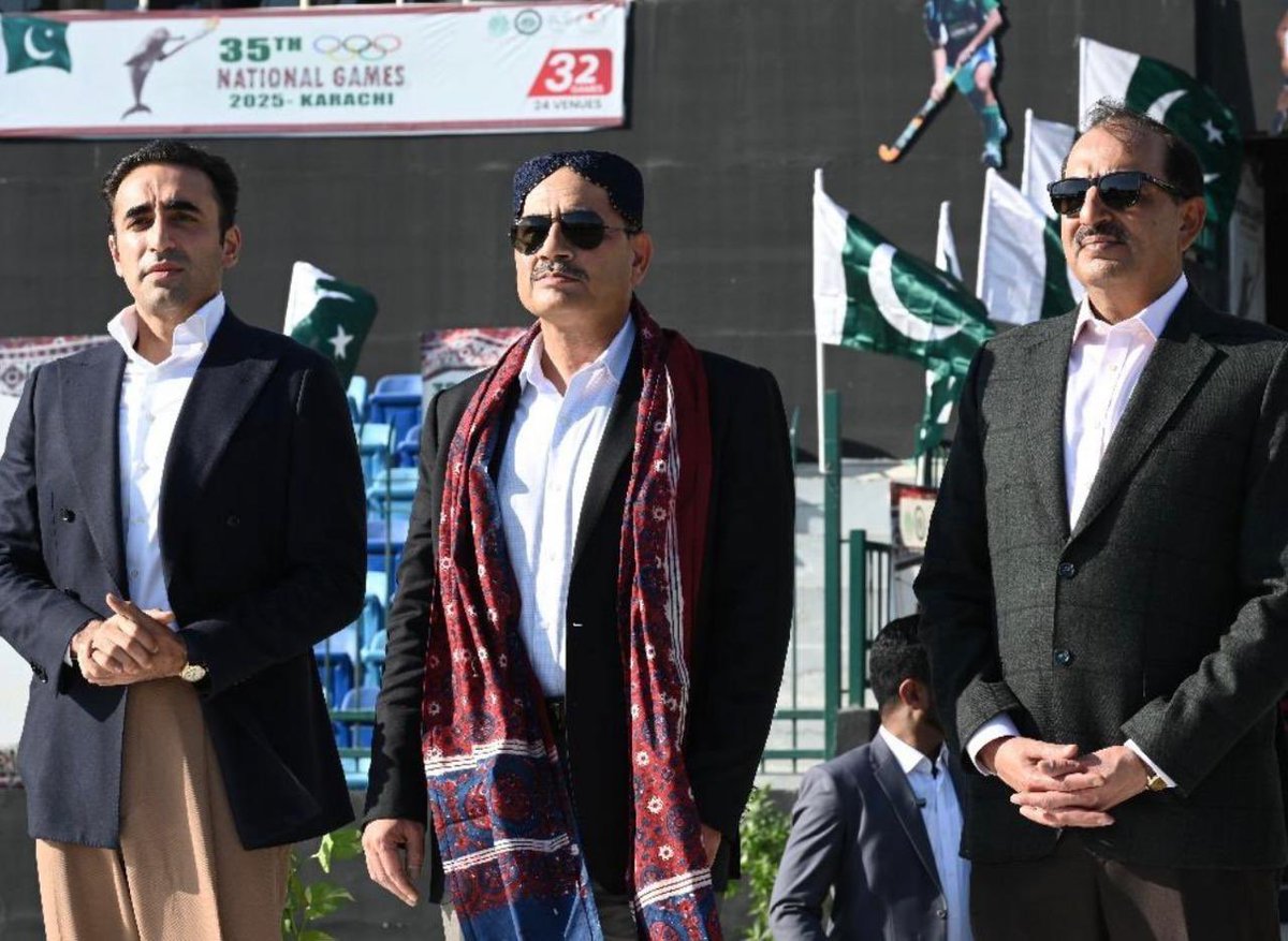 چیئرمین پاکستان پیپلز پارٹی بلاول بھٹو زرداری اور فیلڈ مارشل، چیف آف ڈیفنس فورسز، آرمی چیف جنرل سید عاصم منیر کی نیشنل گیمز 2025 کی اختتامی تقریب میں شرکت
<a href="/BBhuttoZardari/">Bilawal Bhutto Zardari</a>