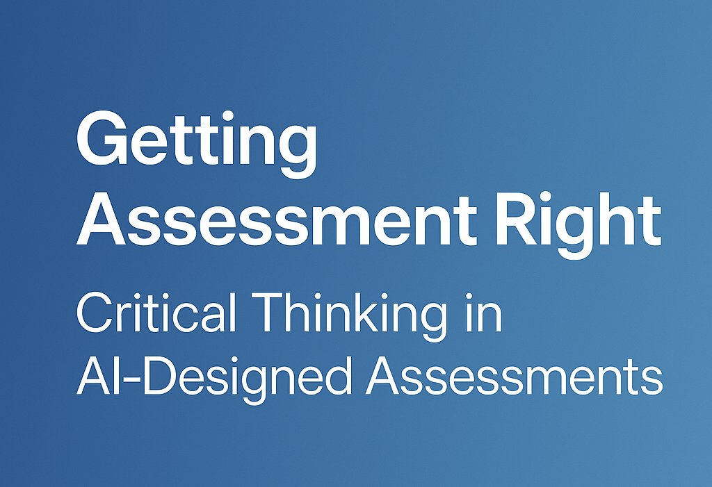 flipping_focus's tweet photo. AI can generate assessments fast. But without intent, it just accelerates weak design.

I wrote a new post on the thinking educators must bring when collaborating with AI — especially for assessment:

https://t.co/gmVuPYMuof

#AIinEducation #AssessmentDesign #CriticalThinking https://t.co/tSBIjYRCY5