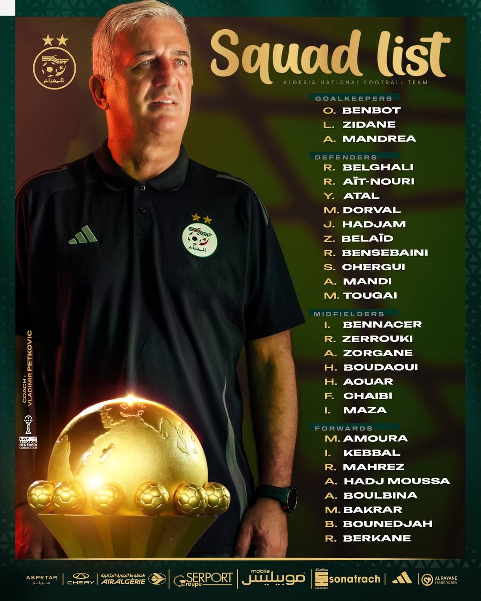 faridmca1921's tweet photo. L'imposteur #Petkovic a sélectionné, Atal, Aouar, Zerrouki et Tougai pour la CAN, et écarté #Ounas et Halaimia !

C'est scandaleux 🤢. 

Très content pour Boulbina et Berkane. Deux produits de la ligue1 Mobilis. 💎

#Algérie #LIGUE1MOBILIS 🇩🇿 https://t.co/agLiMC1ukE