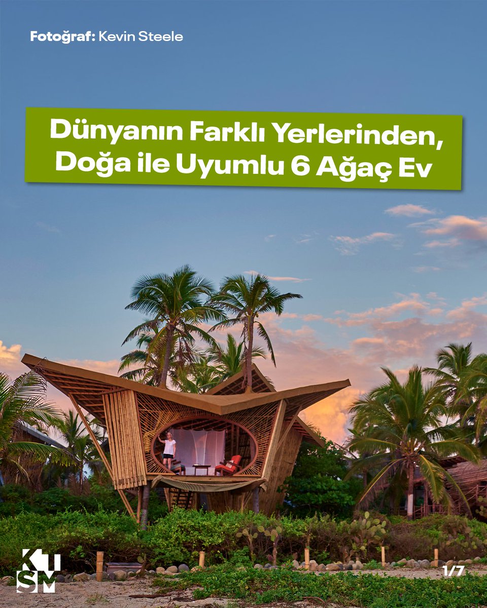 KTSM_org's tweet photo. Dünyanın farklı noktalarından, doğayla uyum içinde tasarlanmış altı dikkat çekici ağaç ev bir arada. 🌿

Kimi bambuyla yükseliyor, kimi ise aynalı yüzeyleriyle doğaya karışıyor. Sürdürülebilir mimarinin izlerini taşıyan bu yapılar yerle, malzemeyle ve çevreyle https://t.co/McVPPWJGsw