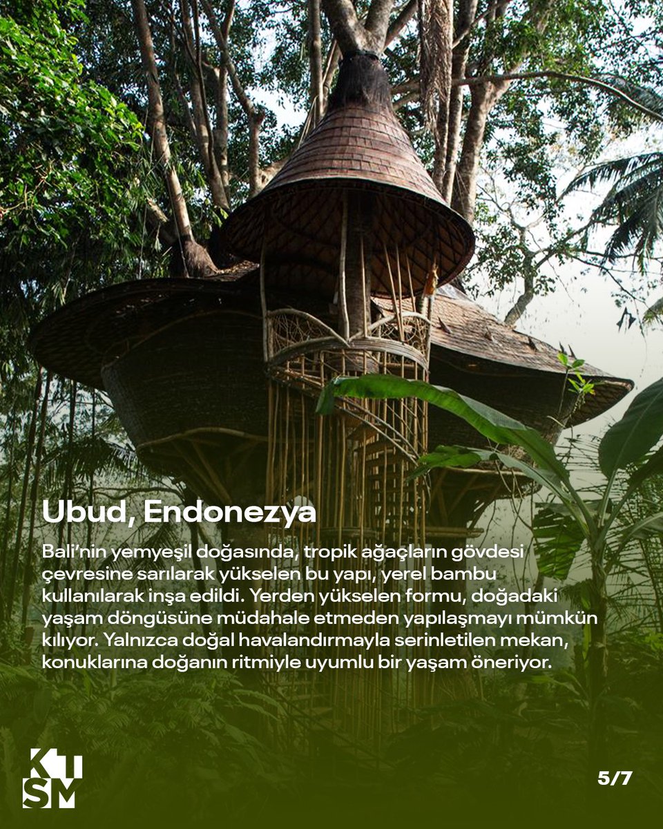 KTSM_org's tweet image. kurduğu bağ sayesinde çağdaş tasarımın doğaya saygılı yönünü öne çıkarıyor.

Doğayla iç içe olan bu sıra dışı mimari örneklerini keşfetmek için kaydır! 👉🏼

#KTSM #KaleTasarımveSanatMerkezi #İyiBakDünyana #Mimari #AğaçEvler #SürdürülebilirTasarım