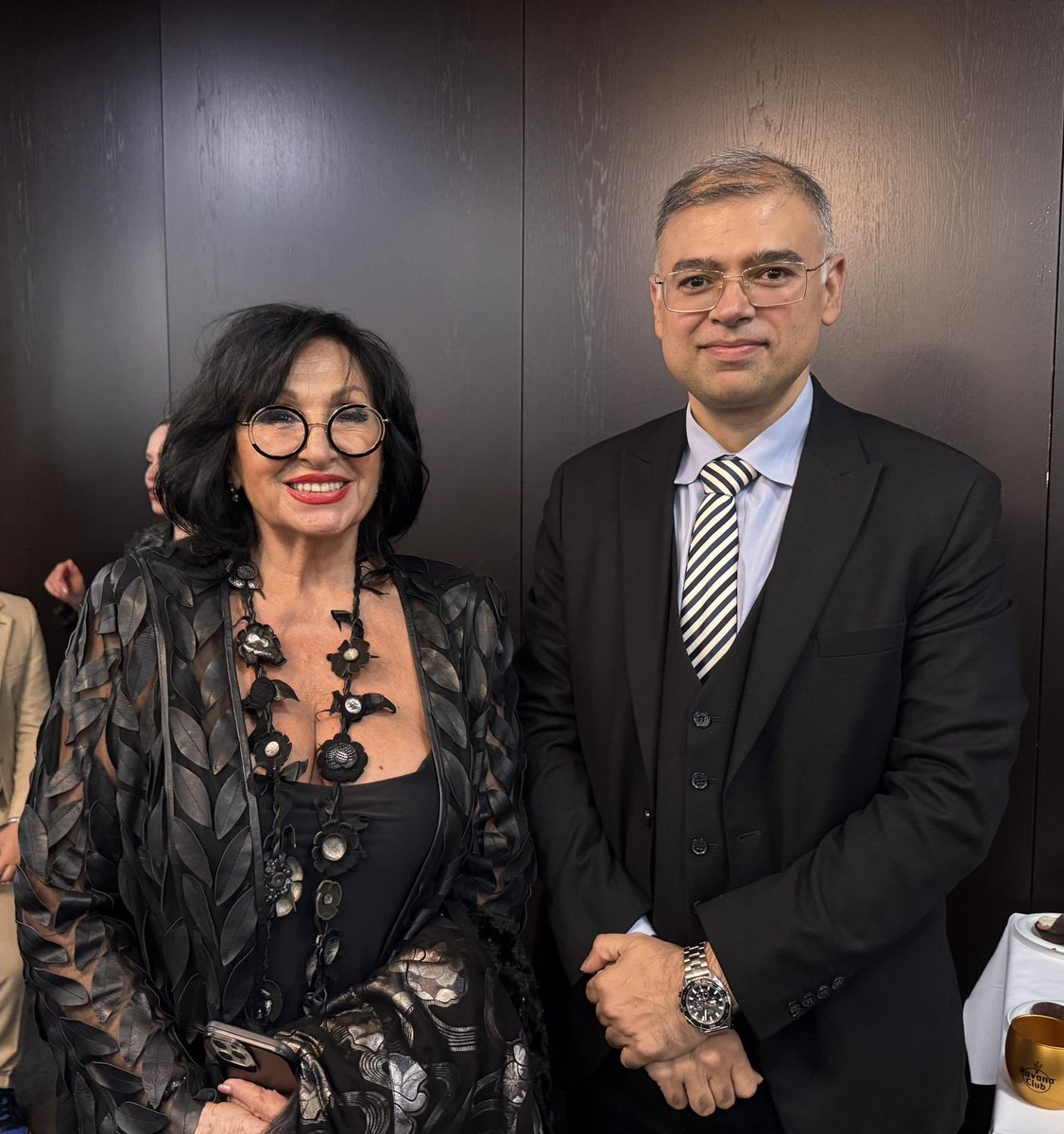 Ambasador Modasar Chaudhry with Bulgarian diva Yordanka Hristova.