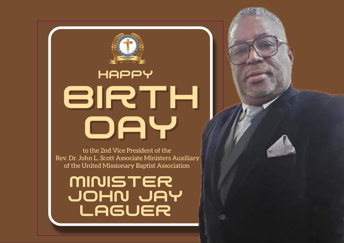Happy Birthday to our 2nd Vice President, Minister John Jay Laguer! We love you Mighty Man of God.