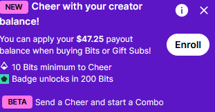 Well that is a new one lol 😅so instead of using money from your wallet as a creator you can use it from the payout 🤔