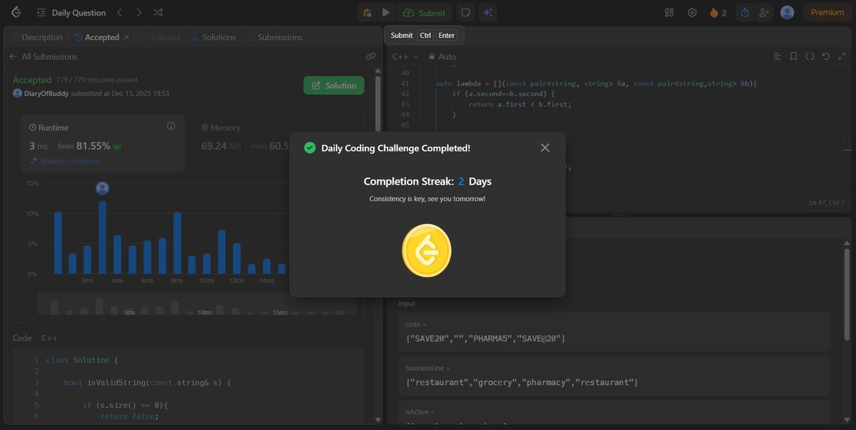 I_Dsouza7697's tweet image. Solved today&apos;s leetcode shit... 
I hate doing this , but i got to keep moving until I get a job to revive my side-hustle. This is the only reason.

One chance to flip the tables over !

#learninginpublic #buildinginpublic #leetcode #startup #hustle #LockIn