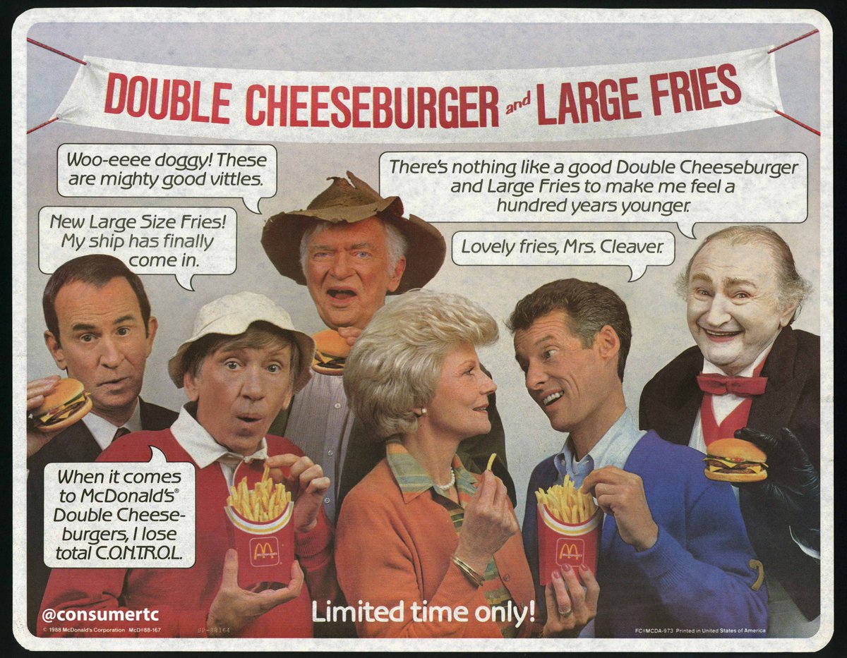 As someone that grew up on Nick at Nite and other sitcom reruns, this 1988 McDonald's trayliner stands as one of my all-time favorites