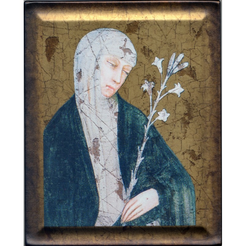 Ritratto di Santa Caterina in foglia oro - litografia basilicacateriniana.it/shop/index.php…