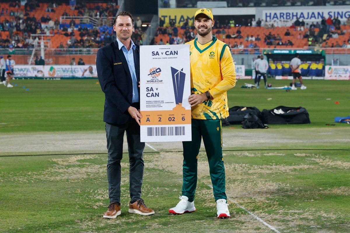 South Africa's quest for their maiden #T20WorldCup crown begins on 9 February against Canada 🏆

The tickets are out! Book them now 👉 tickets.cricketworldcup.com