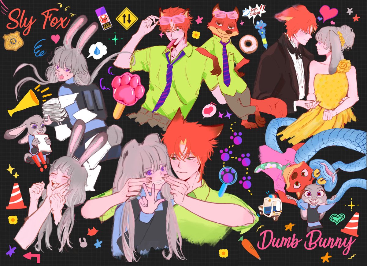 Drawing No. 98 
Zootopia nick and judy