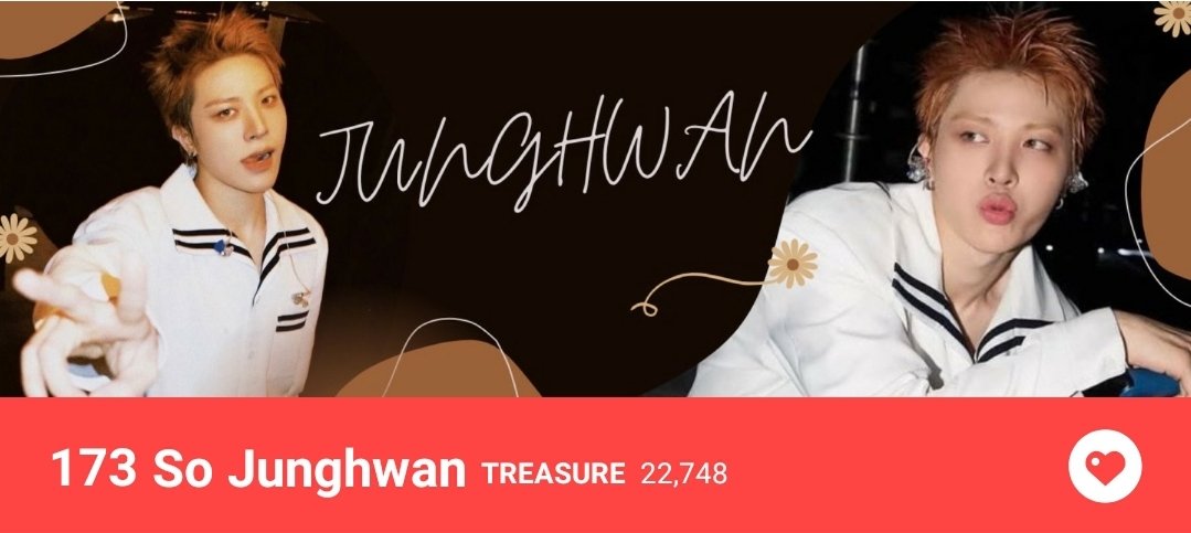 𝗖𝗵𝗼𝗲𝗮𝗲𝗱𝗼𝗹 121325 𝗙𝗶𝗻𝗮𝗹

Final rank 173
Daily goal ❌️
Thank you for voting. Please continue collecting ❤ for Junghwan's birthday. Let's give Junghwan another Charity Fairy (55.55M ❤ goal) on 2/18.
#소정환 #TREASURE #JUNGHWAN <a href="/treasuremembers/">TREASURE</a>