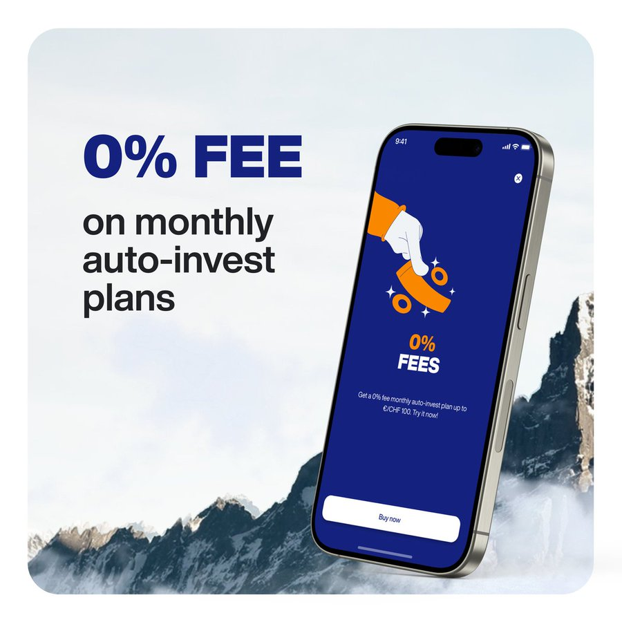 FREE BITCOIN PURCHASES

Yes, you read that right.

With Relai, you can set up a free monthly savings plan up to 100 CHF/€.

This is what we call making Bitcoin savings easy