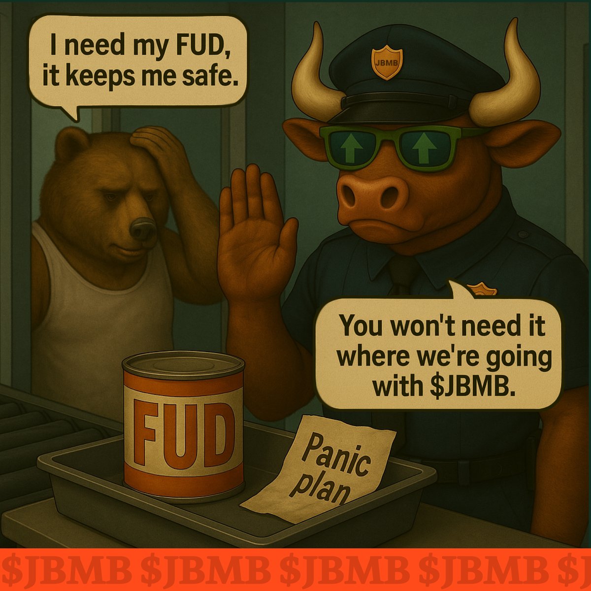 🛫 Airport security for your bags and your bags of FUD. $JBMB