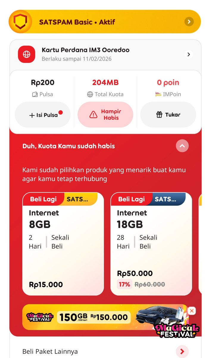 abibnyasar's tweet photo. @indosatim3 B¢°•}-284+292TTTT

PULSA 20000 TIBA-TIBA LENYAP BEGITU AJA PADAHAL GAK BERLANGGANA APAPUN, NGISI PULSA CUMAN MAU PERPANJANG MASA AKTIF DOANG LOH. MASALAHNYA INI BUKAN SEKALI DUA KALI YAAA!!
AKU TUNTUT KAU DIAKHIRAT KELAK. https://t.co/EDmoC7q9td