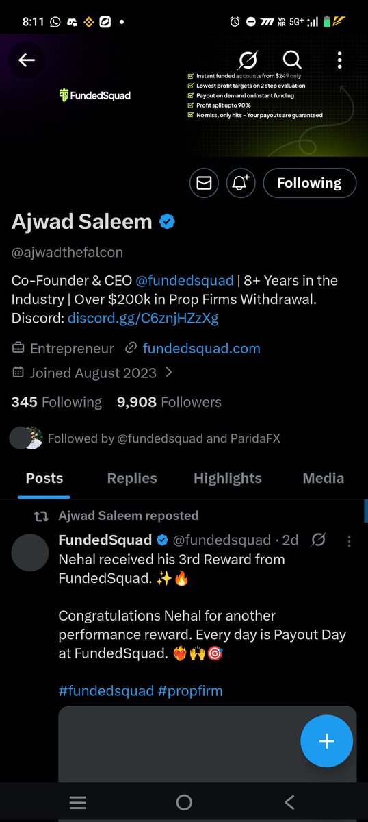 kamble_sumit15's tweet photo. @cryptoparida @fundedsquad @ajwadthefalcon Done all  parida bhai 5th wala ss beth ni rha ab ider .dedo ek ac . https://t.co/wqVdjZynmR