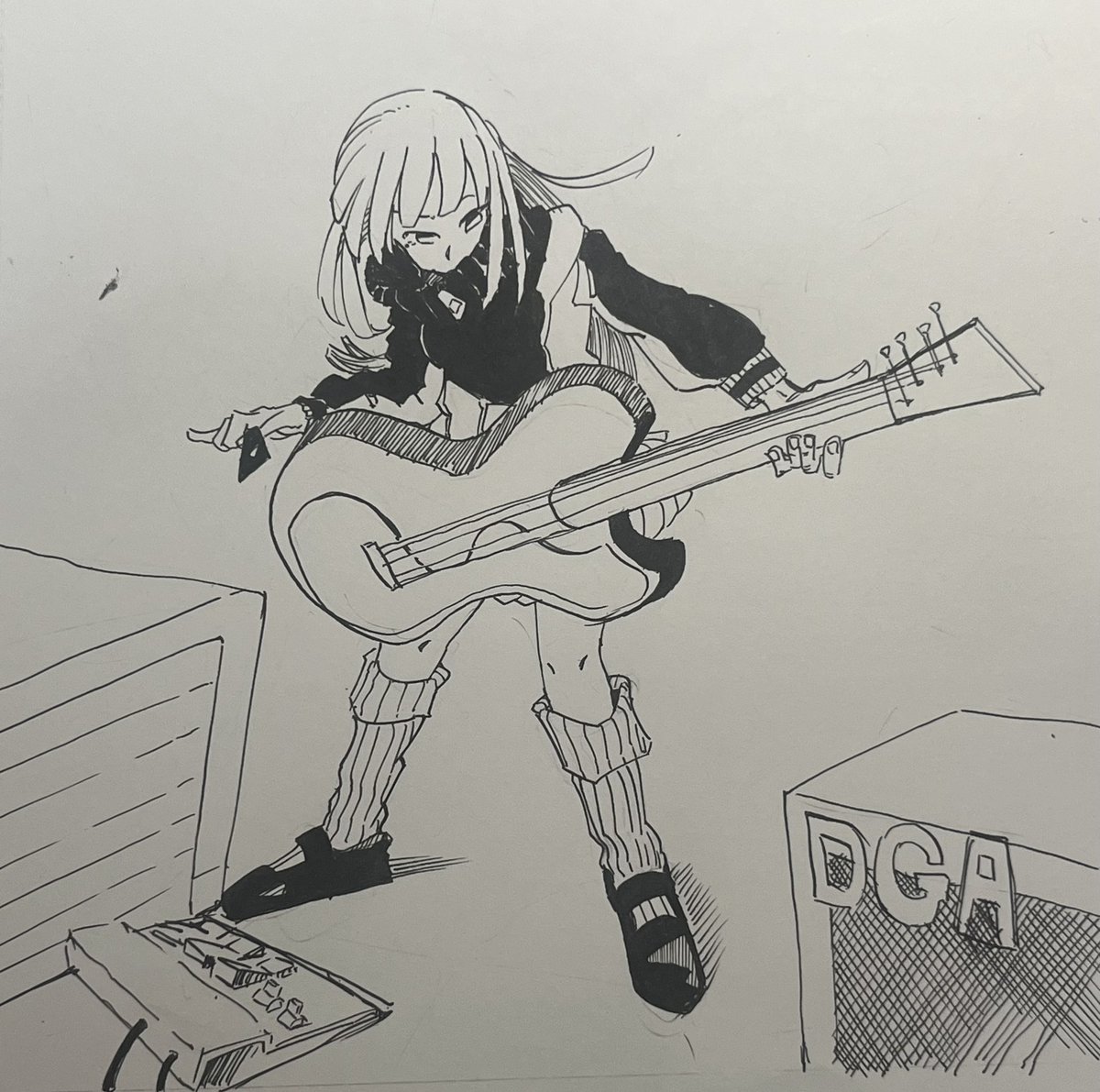 アナログで復活！かなり拙いですが...
キャラクターは
「DGA日本支部軍楽隊　錫原スズ」
 #TRETR_Art