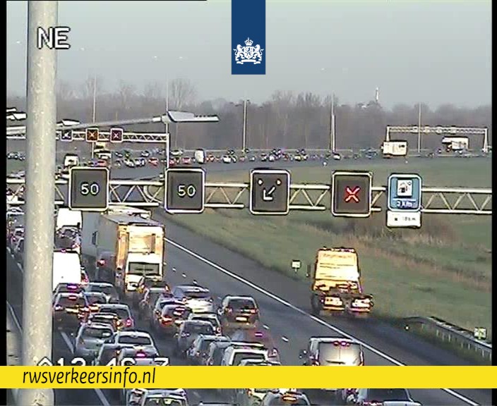 Ongeval op A12 veroorzaakt vertraging bij Harmelen