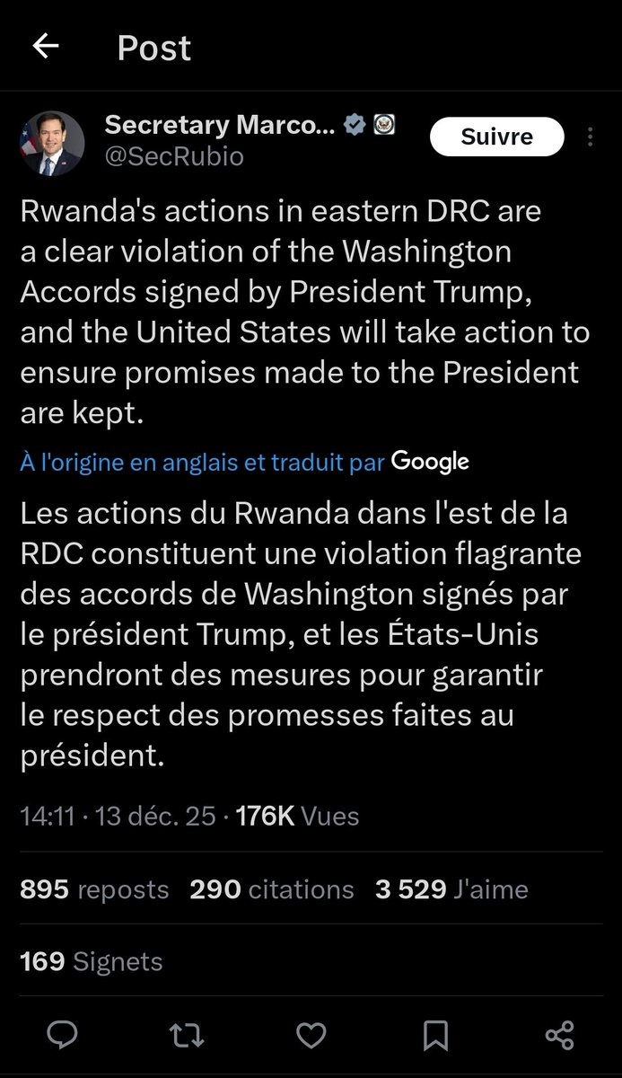 22Chancellatsha's tweet photo. Le secrétaire d'état américain @SecRubio à kagame 👇👇👇👇. https://t.co/qMQs1xySM6