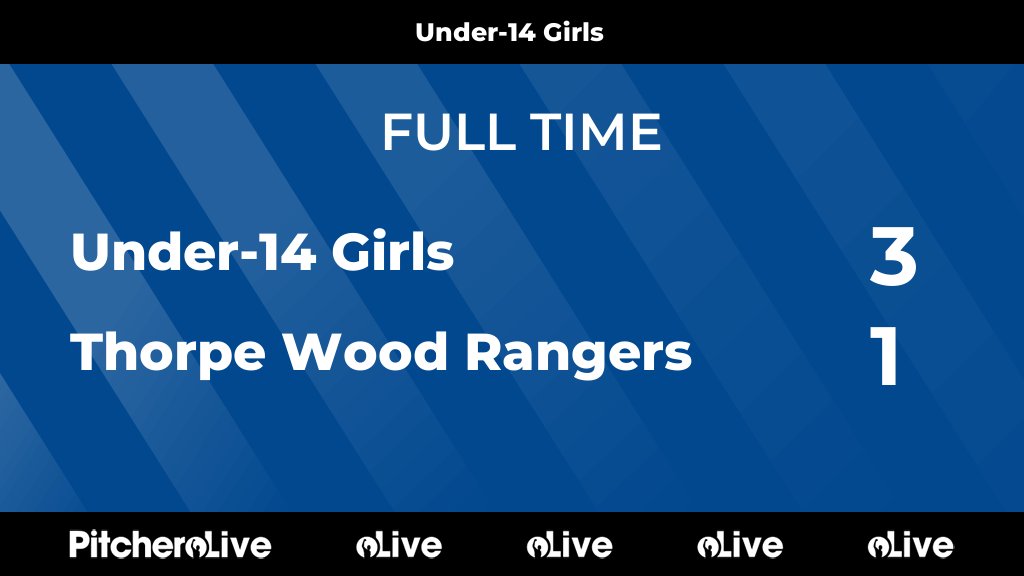 FULL TIME: Under-14 Girls 3 - 1 Thorpe Wood Rangers
#ICATHO #Pitchero
icasports.com/teams/159364/m…
