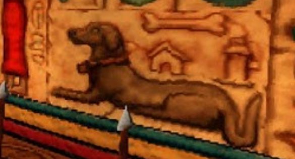DeinosTf's tweet photo. 🥭Todo Dia Uma Curiosidade Sobre Crash Bandicoot - Dia 307

Nas fases do Egito do Crash Warped, existem gravuras de cachorros nas paredes, sendo baseadas no Morgan, mascote da Naughty Dog na época. https://t.co/dQHcBt4Xtu