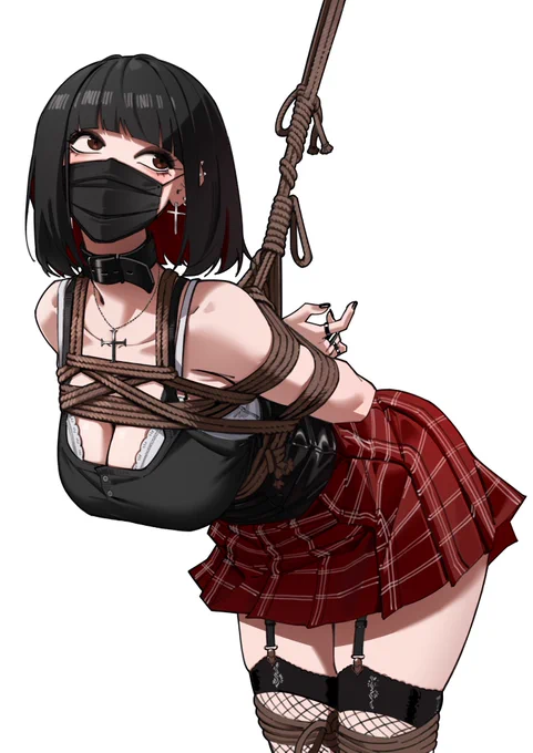 mask looks good on her