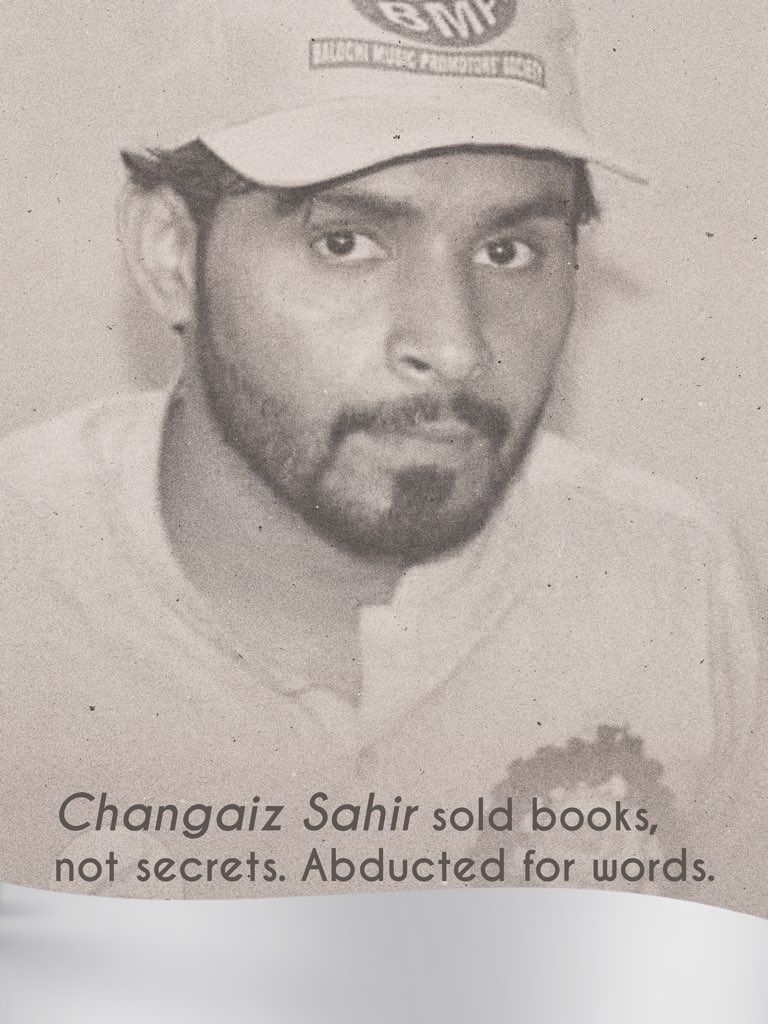 SaveChangaiz's tweet photo. This is not just our fight. It belongs to everyone who believes in justice. Be part of this campaign and help keep Changaiz Sahir’s name alive.
#ReleaseChangaizSahirBaloch
#EndEnforcedDisappearances https://t.co/Ef1m06dYzl