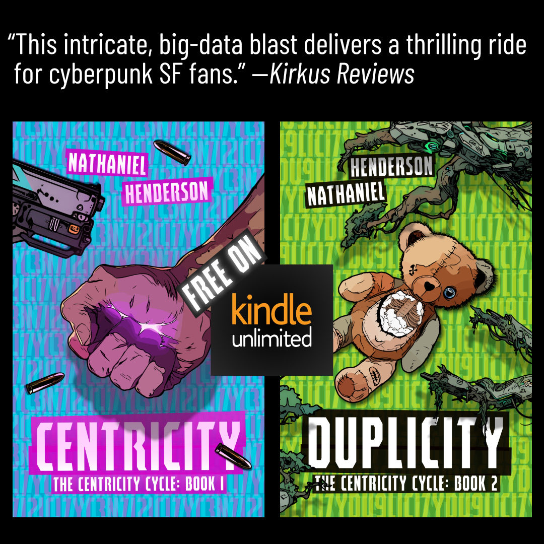 CitizenN8's tweet photo. 2nd book in The Centricity Cycle out now! #cyberpunk #BooksMakeGreatGifts #scifibooks https://t.co/9hpoGNj8ck