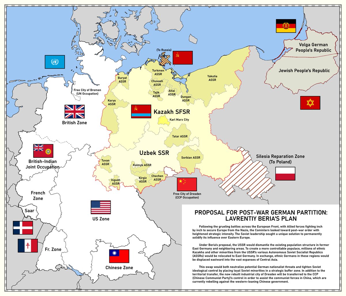 MarxoidNess's tweet photo. Another day, another banger

Fun fact: Lavrentiy Beria's idea for postwar Germany was even more wild than this https://t.co/HfrC1cK4hR