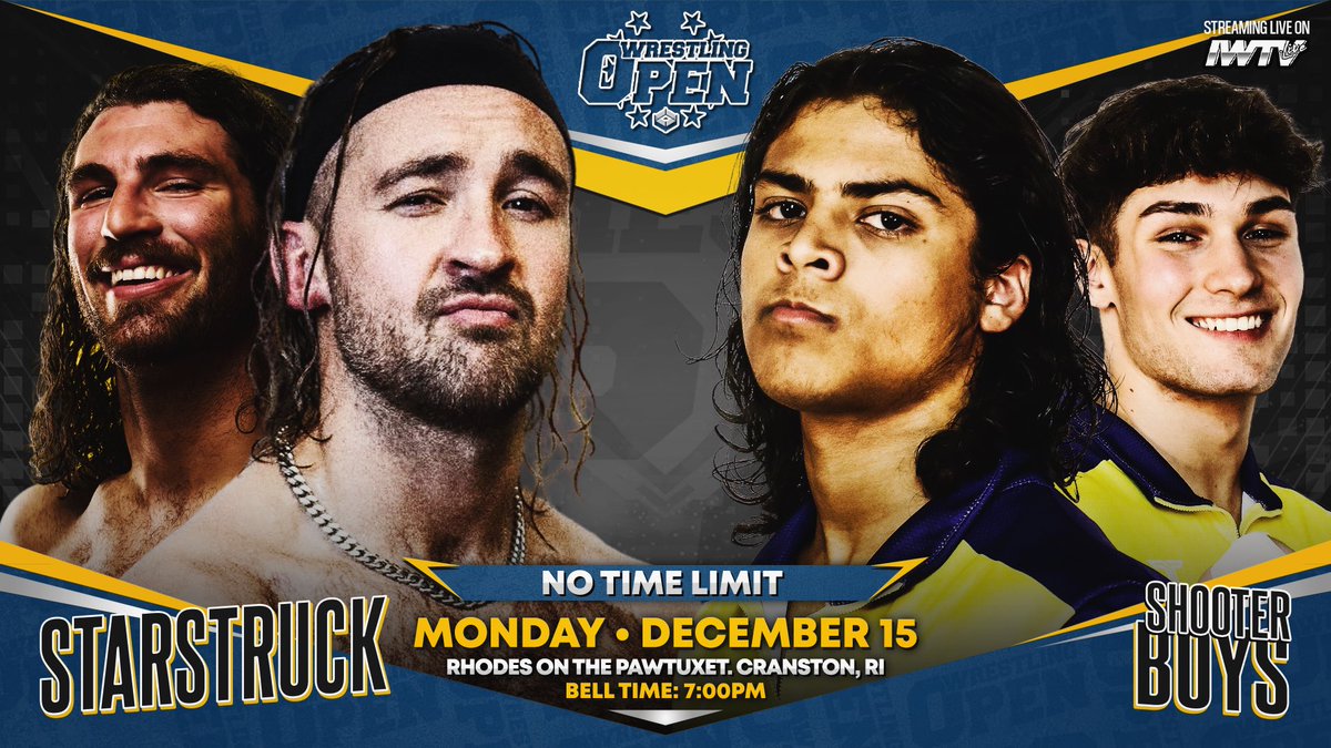 WrestlingOpen's tweet image. MONDAY IN CRANSTON

Their first two classic matches went the distance.

There’s only one way to settle that.

NO TIME LIMIT!

🎟️: bit.ly/Open1218
OR $10 at the door
📺: @indiewrestling