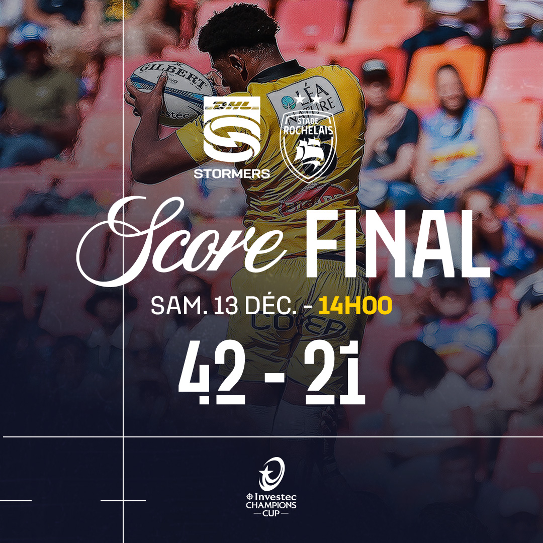 staderochelais's tweet photo. 80' ‣ Pas de points mais les jeunes maritimes n'auront pas démérité en Afrique du Sud.

⛈️ 42 - 21 ⚓️

#STOvSR | #InvestecChampionsCup | #FievreSR https://t.co/8nohdrUwtJ